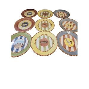 RARE Zrike S. Riggsbee Lakeside Living 8-3/8" Salad Plate COLLECTION Of 9